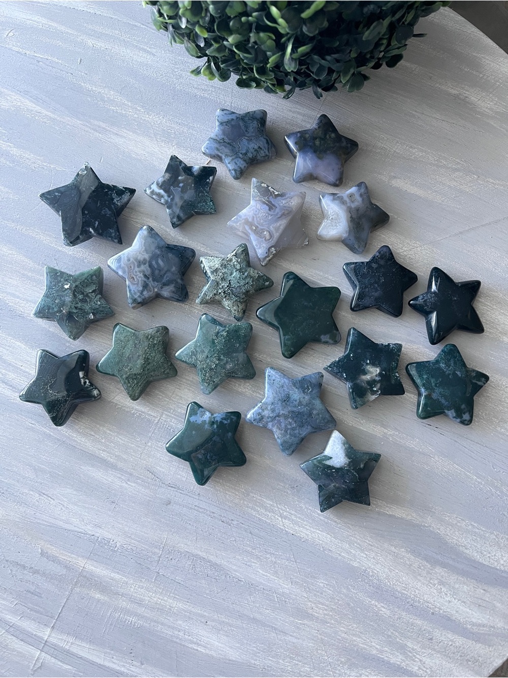 Moss agate star